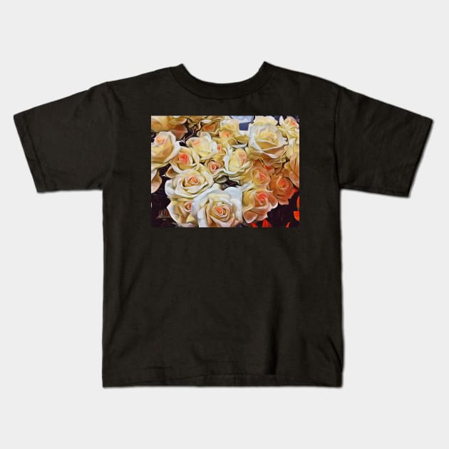 Artistic flower design Kids T-Shirt by Dturner29